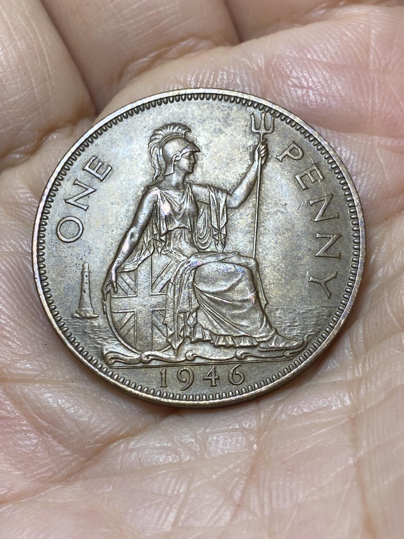 2025年第一百零七场(总第一百三十三场）外国好品散币(免佣金) 英国🇬🇧1946年1便士(乔治六世第一版)