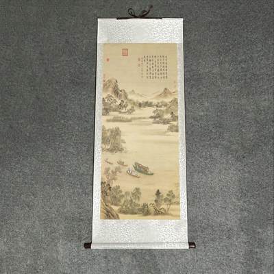 听雨轩 杂相专场（1） - 清周鲲林钟盛夏山水图卷轴画