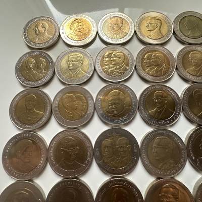 🌹外币初藏🌹🐯2025年第113场  每周二四六晚8️⃣点 接代拍 泰国10泰铢双色纪念币61枚大全套