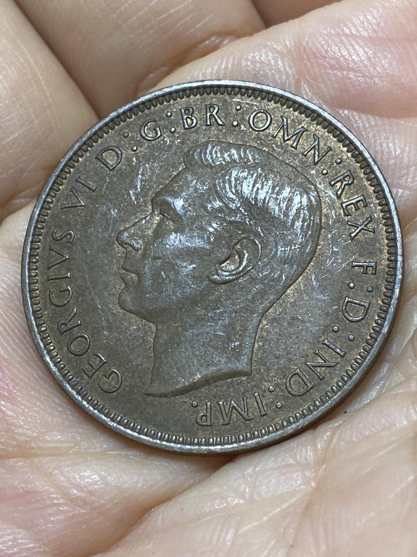 2025年第一百零七场(总第一百三十三场）外国好品散币(免佣金) 英国🇬🇧1947年1便士(乔治六世第一版)