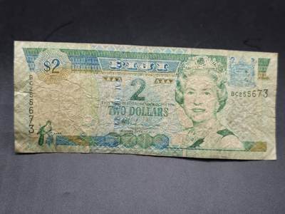 【淘币小摊】实时拍第七百六十五拍  国庆10拍 纸币场 外出13号发货  满百包邮可预留二周 每周一统一发货   - 斐济女王2元