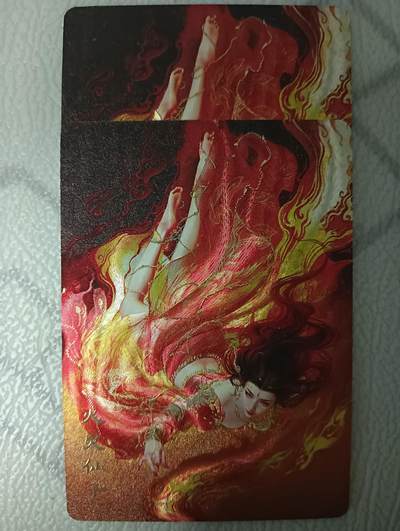 花开卡拍第42期（10月12号周日截拍，品控勿拍!!!拍品不寄存，运费5元，自制卡难免瑕疵，可能存在轻微撞角爆边等出厂瑕疵，品控介意勿拍！） - 燎原刷子妖姬传 火灵仙子双服饰 幻彩粗闪2张