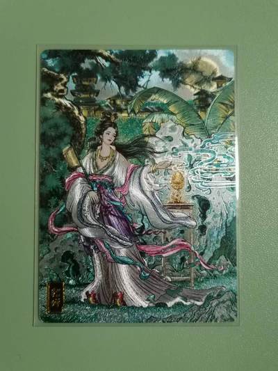 光影卡牌第24期，各家亲签，各家套卡，持续收拍品 - 奇点卡牌貂蝉粗闪绿色版 