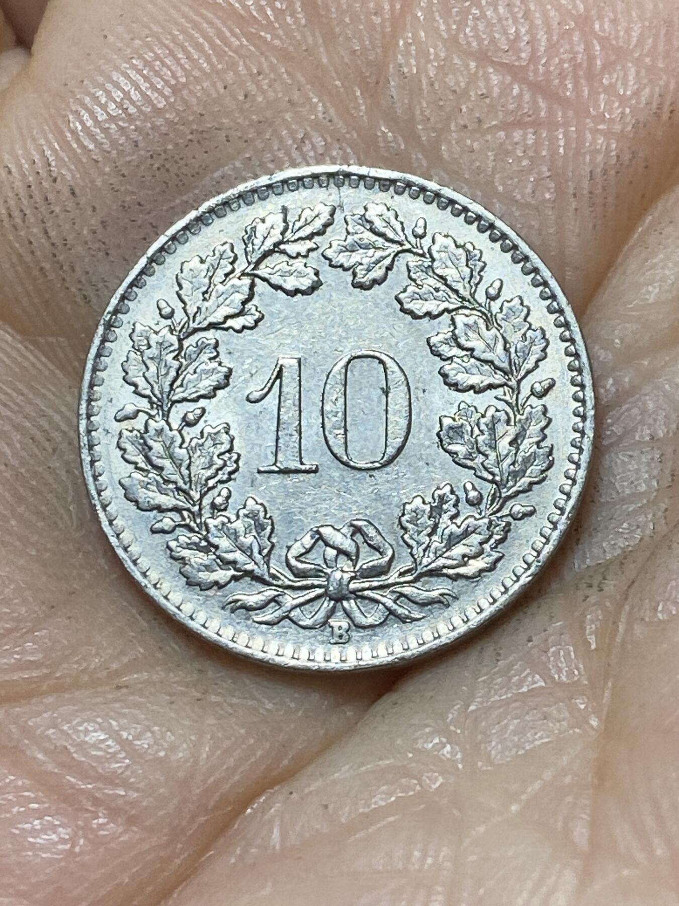 2025年第一百零七场(总第一百三十三场）外国好品散币(免佣金) 瑞士🇨🇭1964年10分(B标伯尔尼造)