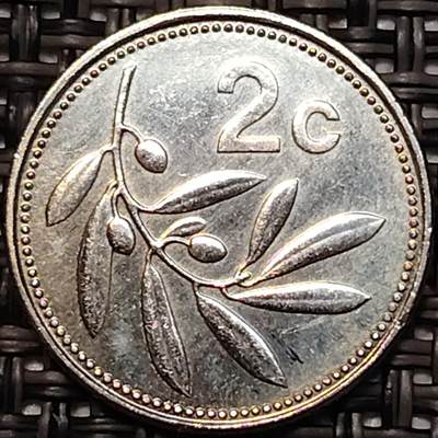 布加迪🐬～世界钱币(上海)🌾第 249 期 /  各国套币和散币 - 马耳他🇲🇹 2004年 2分 国徽版