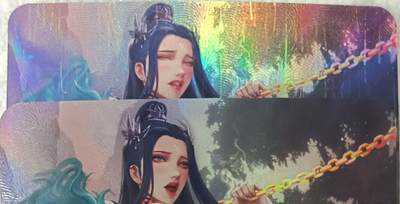 花开卡拍第42期（10月12号周日截拍，品控勿拍!!!拍品不寄存，运费5元，自制卡难免瑕疵，可能存在轻微撞角爆边等出厂瑕疵，品控介意勿拍！） - 嘎嘎鸭艺术对卡 林紫蘭 彩闪2张