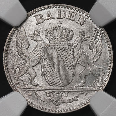 修遠堂世界钱币第八十八期 - NGC MS66 1847年巴登3克鲁泽银币 冠军分