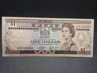 【淘币小摊】实时拍第七百六十五拍  国庆10拍 纸币场 外出13号发货  满百包邮可预留二周 每周一统一发货   - 斐济女王一元