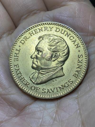 2025年第一百零七场(总第一百三十三场）外国好品散币(免佣金) - 英国🇬🇧1960年纪念章：直径33毫米，厚2.4毫米，重16.19克(储蓄银行之父亨利·邓肯博士，受托人储蓄银行纪念章 )