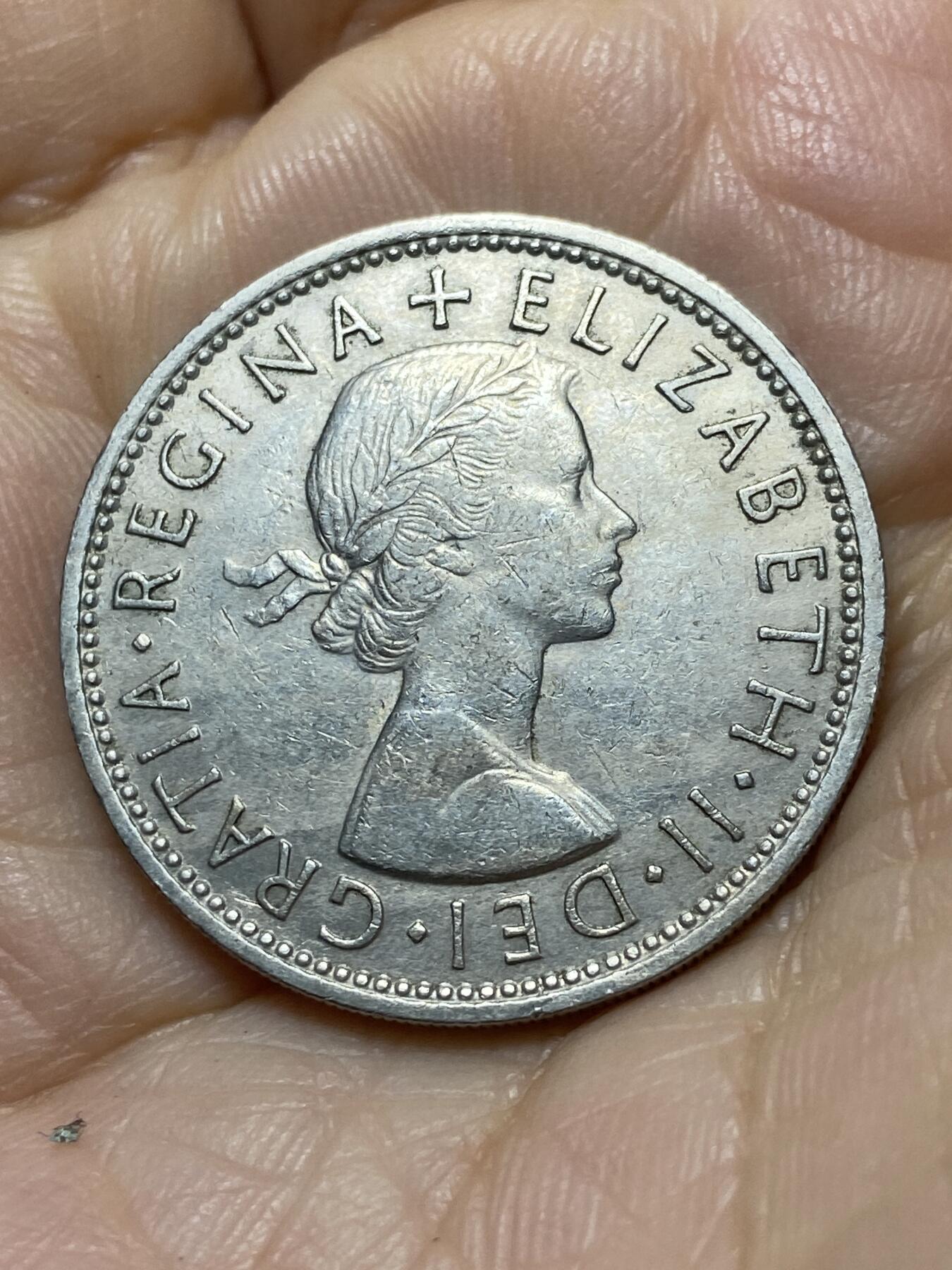 2025年第一百零七场(总第一百三十三场）外国好品散币(免佣金) 英国🇬🇧1964年1弗洛林(等值2先令，伊丽莎白二世青年桂冠第二版)