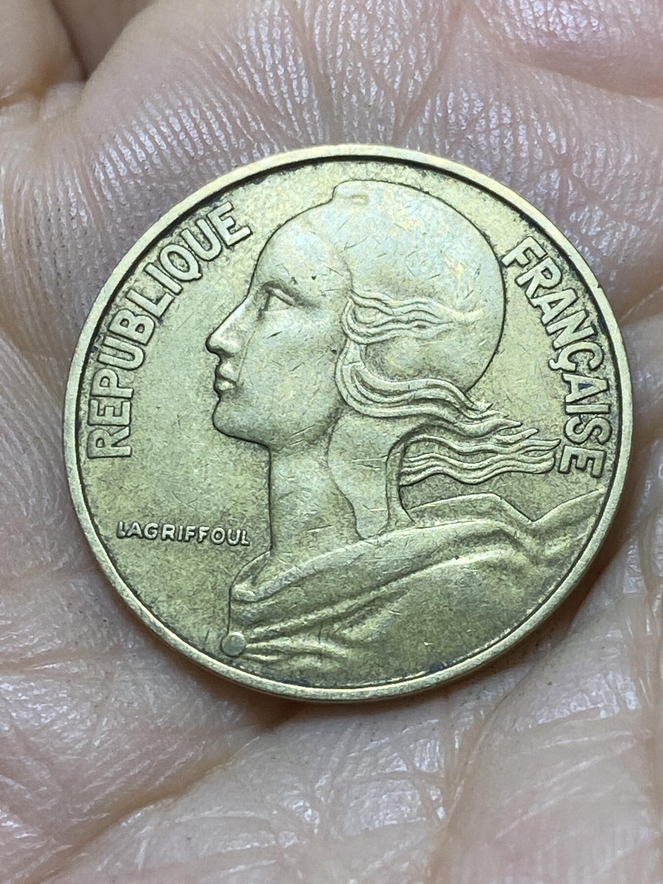 2025年第一百零七场(总第一百三十三场）外国好品散币(免佣金) 法国🇫🇷1963年20分(猫头鹰标，早期年份)
