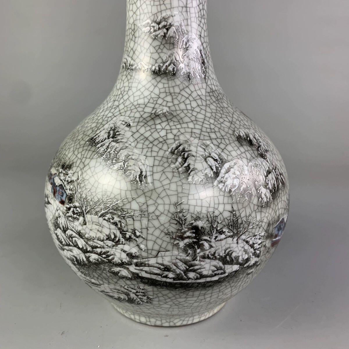 杂相专场（5） 粉彩雪景溪山访友图赏瓶