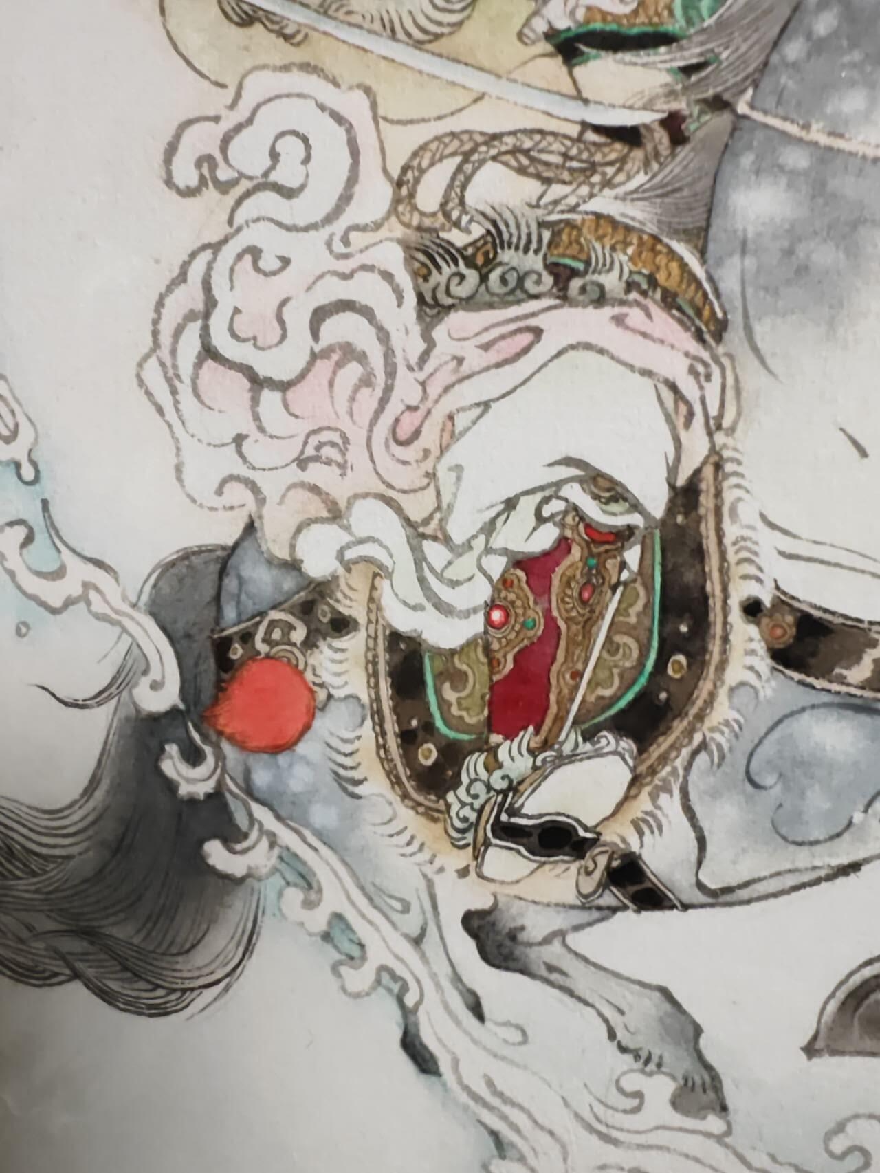 阳大大卡牌拍卖第75期（持续收拍品，周五晚上九点截拍，进群福利早知道） 【A4原画】李广 跃马扈三娘 目前创作的巅峰作品，细节到位，神态到位，签名落款无一不精细，摆在书案，每天带来的情绪价值拉满