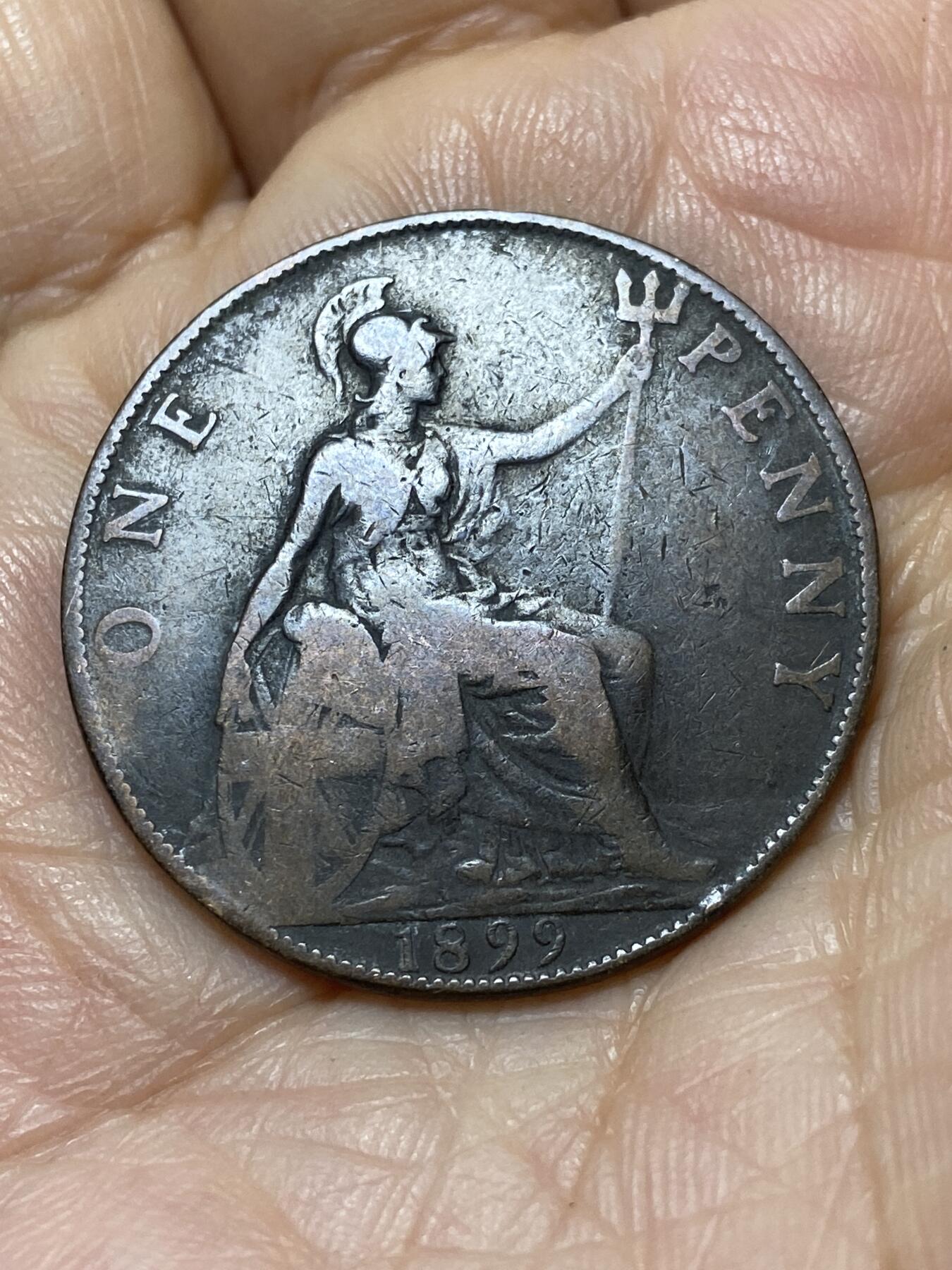 2025年第一百零七场(总第一百三十三场）外国好品散币(免佣金) 英国🇬🇧1899年1便士(维多利亚女王老年披纱)