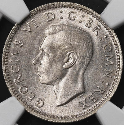 修遠堂世界钱币第八十八期 - NGC MS64 1946年英国6便士银币