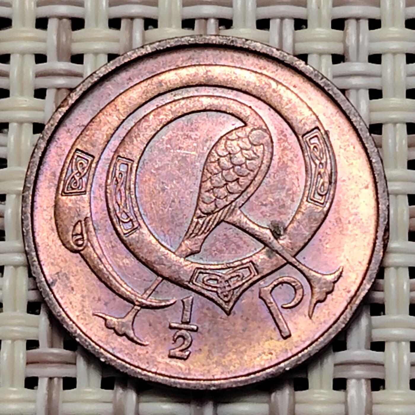 布加迪🐬～世界钱币(上海)🌾第 249 期 /  各国套币和散币 爱尔兰🇮🇪 1971年 1/2便士