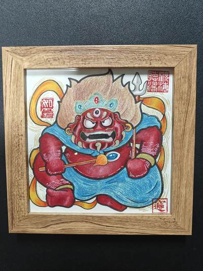 天玑星卡拍第128期《10.13周一截拍》持续收拍收评中 满赠卡需备注 - 【手绘画】居子 财神 尺寸18*18CM 知名漫画家