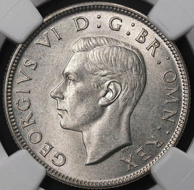 修遠堂世界钱币第八十八期 - NGC MS64 1944年英国2先令银币