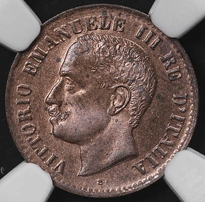 修遠堂世界钱币第八十八期 - NGC MS65RB 1904意大利1分铜币