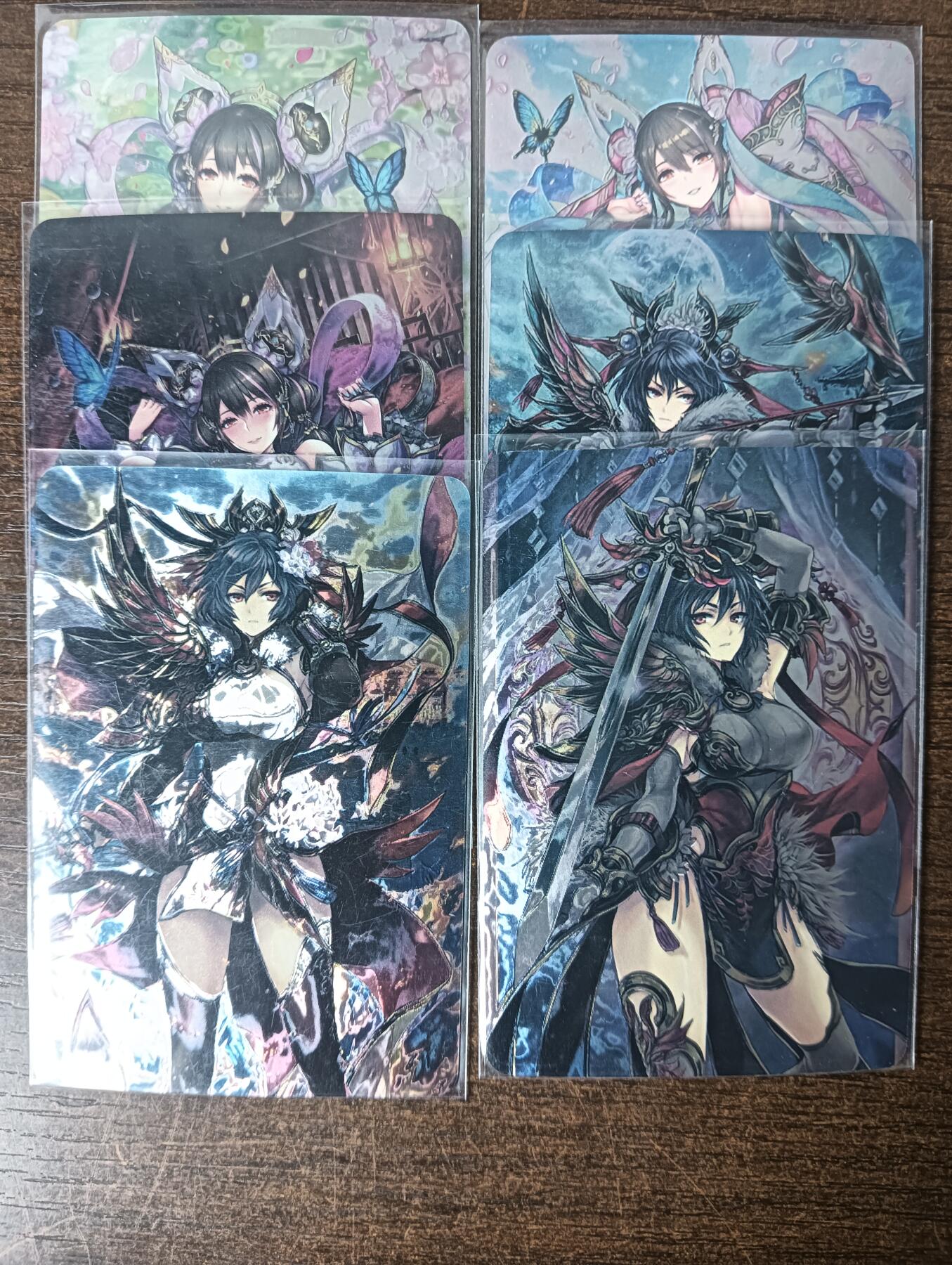 花开卡拍第42期（10月12号周日截拍，品控勿拍!!!拍品不寄存，运费5元，自制卡难免瑕疵，可能存在轻微撞角爆边等出厂瑕疵，品控介意勿拍！） 三国志大战，光刻卡，6张
