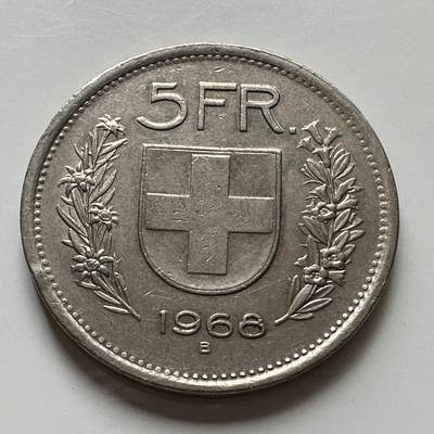 🌹外币初藏🌹🐯2025年第113场  每周二四六晚8️⃣点 接代拍 瑞士1968年5法郎b