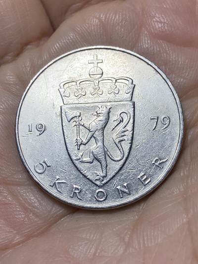 2025年第一百零七场(总第一百三十三场）外国好品散币(免佣金) - 挪威🇳🇴1979年5克朗(奥拉夫五世第二版)