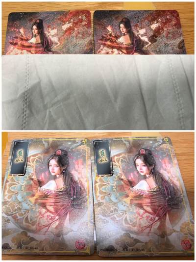 光影卡牌第24期，各家亲签，各家套卡，持续收拍品 - 焱卡文化燎原刷子人间传系列褒姒折光粗闪双服饰（2张）