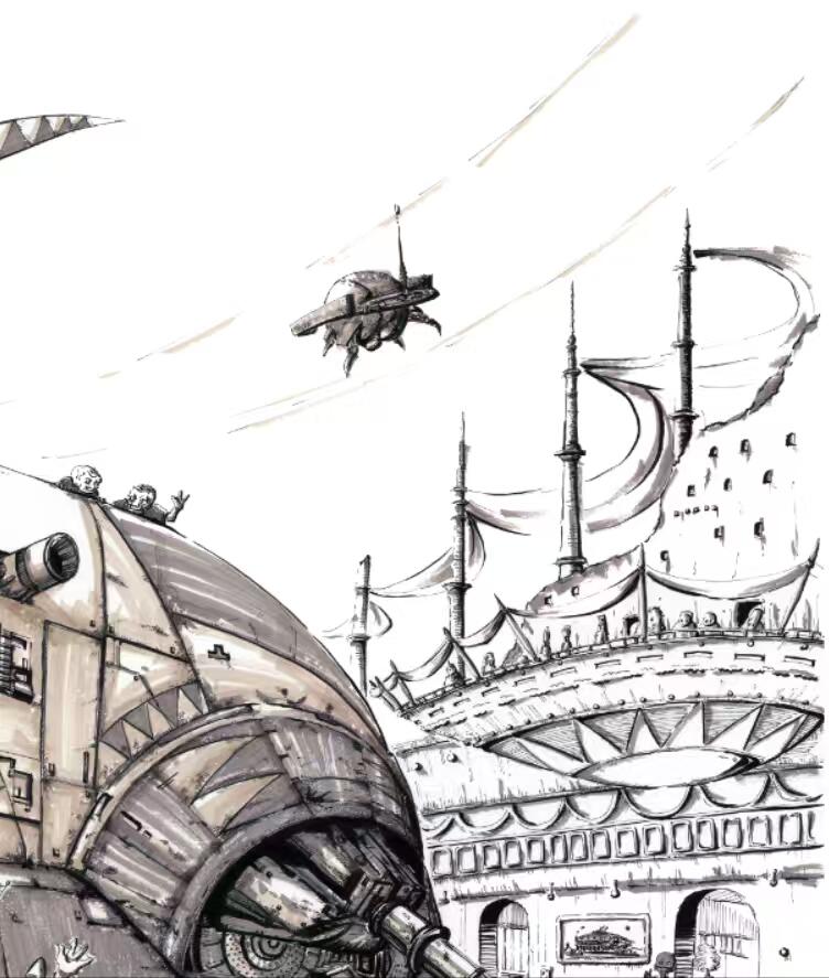 零元拍：歪歪星球大战系列作品装饰画《奴隶一号大马戏团》，作品尺寸：0.6X0.9CM，超厚300g泛太克艺术纸，爱普生原装墨水艺术微喷，限量200张