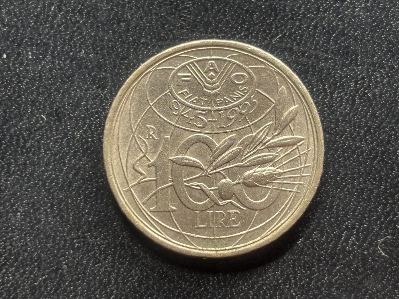 邮泉阁限时拍卖第二十九场 各国硬币专场（硬币在国外。） 意大利1995年100里拉纪念币