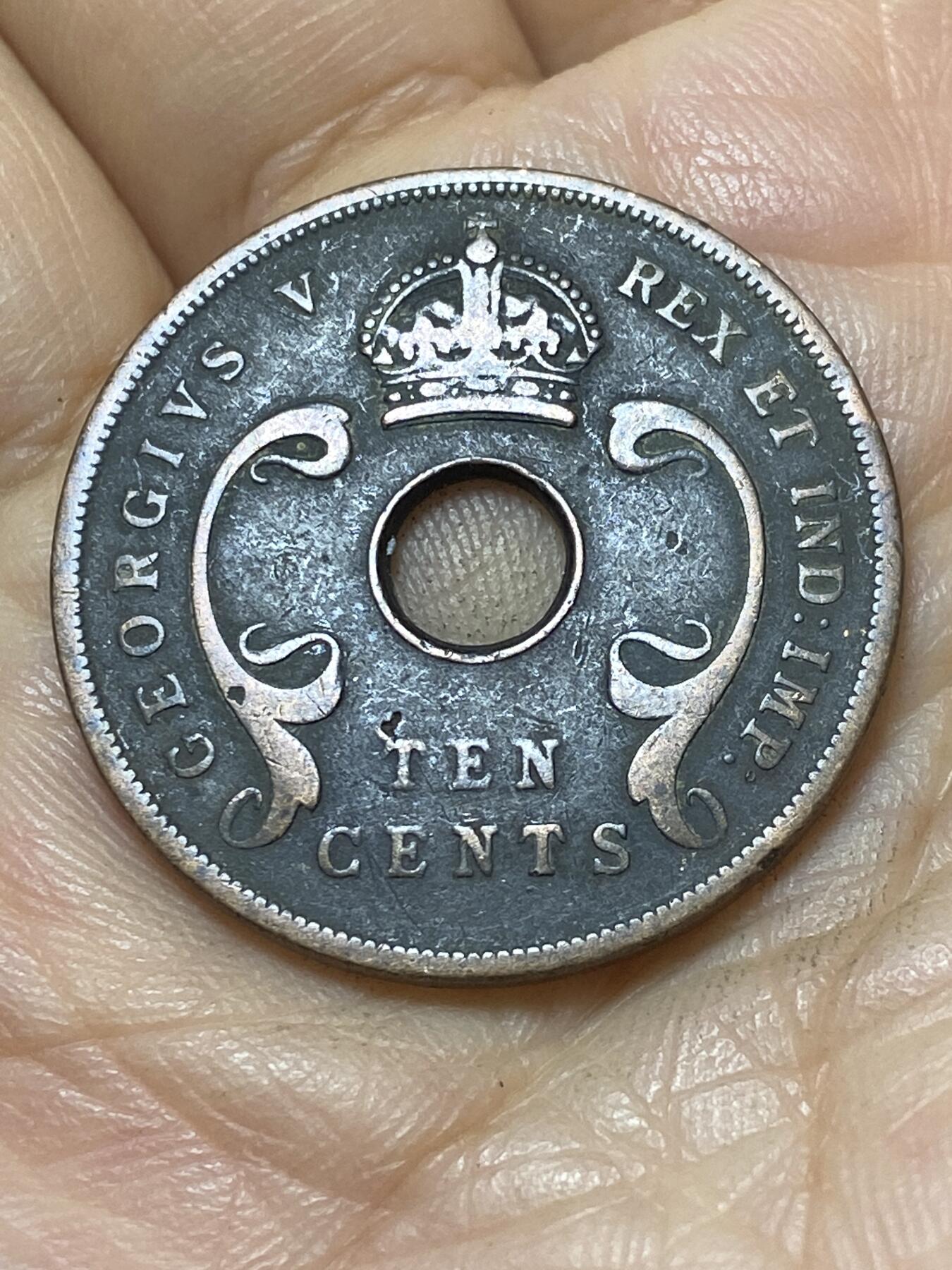 2025年第一百零七场(总第一百三十三场）外国好品散币(免佣金) 英属东非1922年10分(乔治五世第一版)