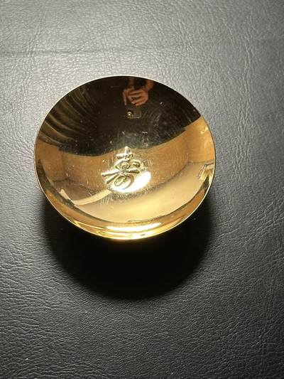 八十八场 - 镀金小茶碗一个！24K，寿字主题寓意很好！（不设起拍，放漏）