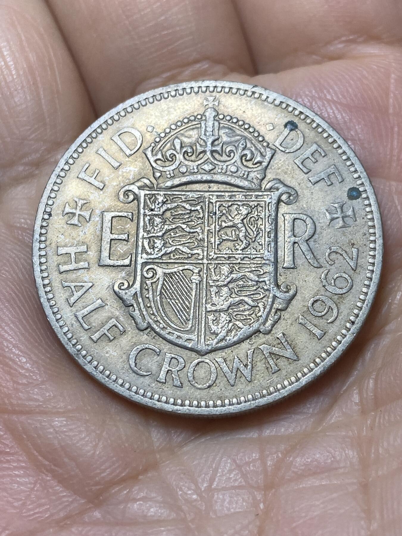 2025年第一百零七场(总第一百三十三场）外国好品散币(免佣金) 英国🇬🇧1962年半克朗(伊丽莎白二世青年桂冠第二版)