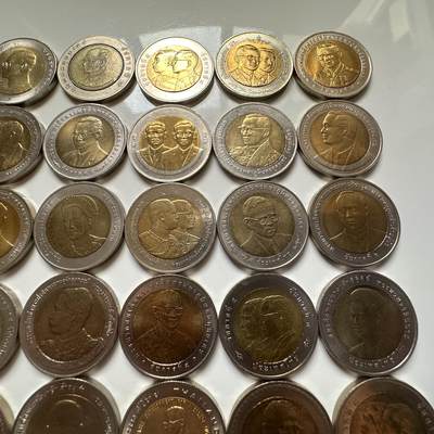 🌹外币初藏🌹🐯2025年第113场  每周二四六晚8️⃣点 接代拍 泰国10泰铢双色纪念币61枚大全套