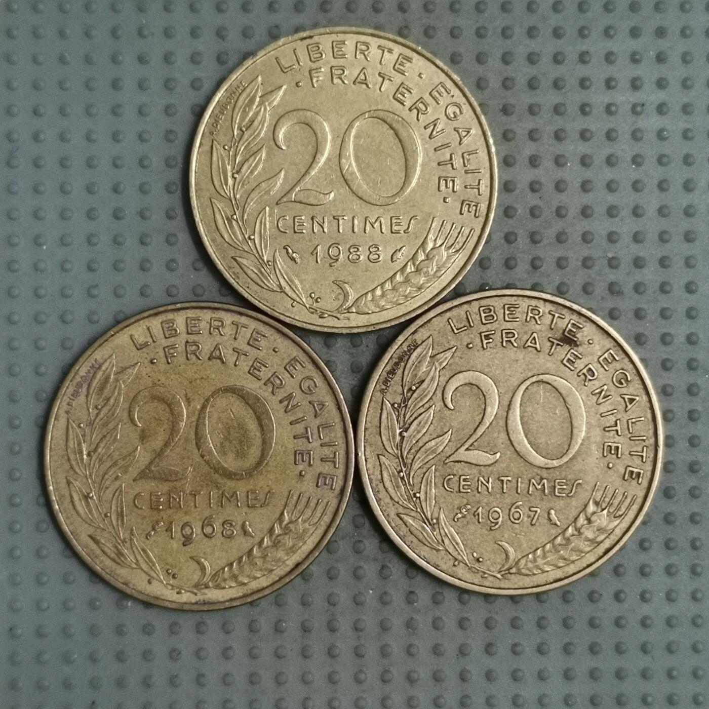 2025年第94场各国散币拍卖（总第94场） 法国20生丁3枚