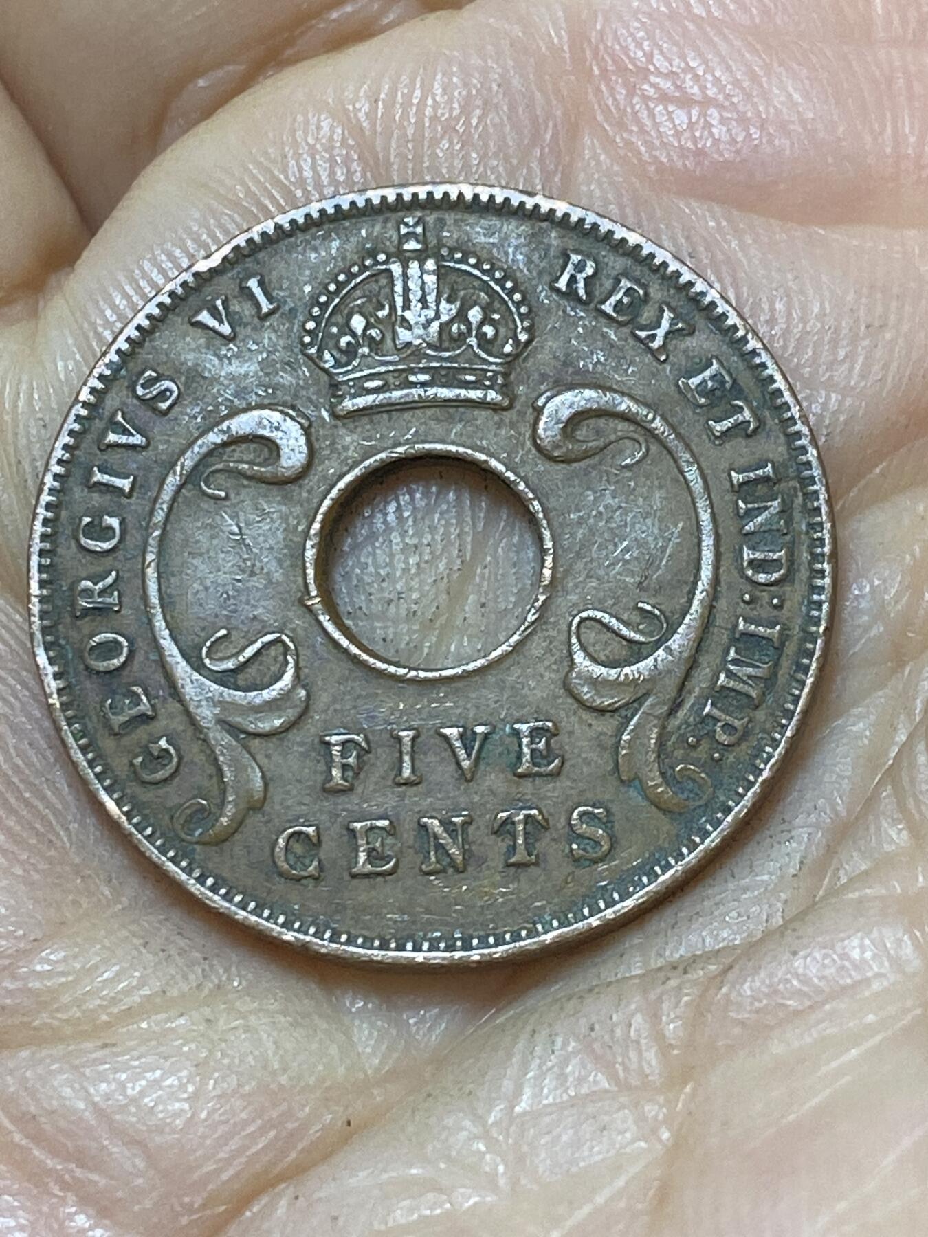 2025年第一百零七场(总第一百三十三场）外国好品散币(免佣金) 英属东非1942年5分(乔治六世时期第三版)