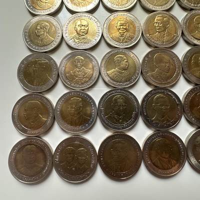 🌹外币初藏🌹🐯2025年第113场  每周二四六晚8️⃣点 接代拍 泰国10泰铢双色纪念币61枚大全套