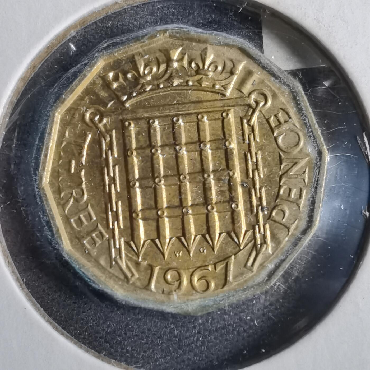 沼泽如烟--第867场 英国1967年3便士