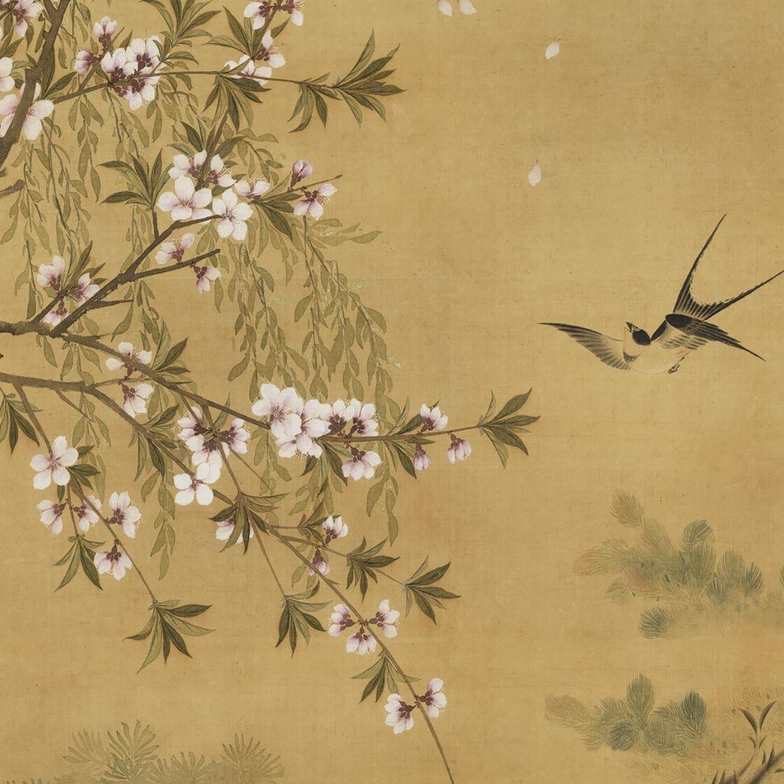 听雨轩 杂相专场（1） 清恽寿平燕喜鱼乐图卷轴画