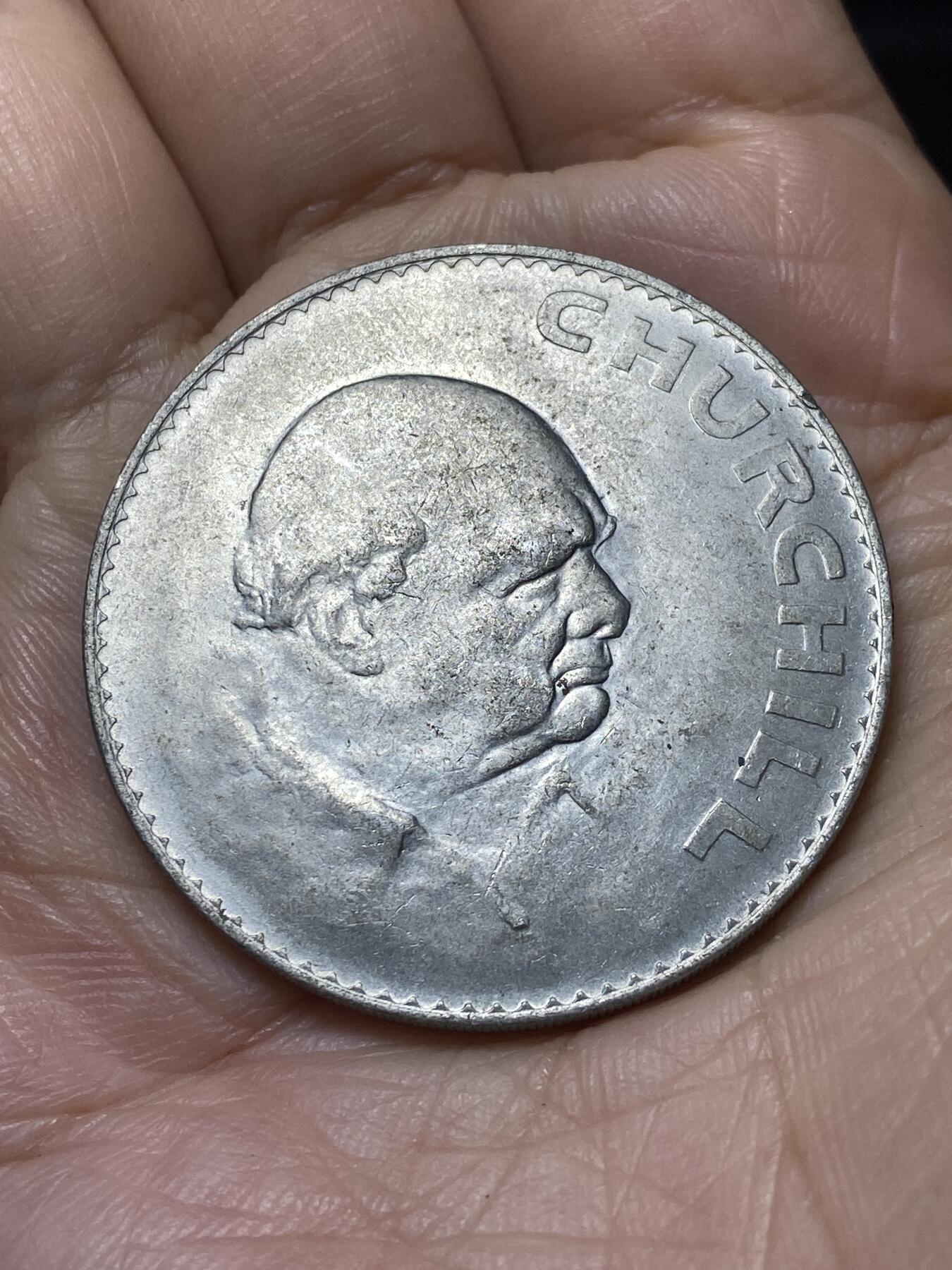 2025年第一百零七场(总第一百三十三场）外国好品散币(免佣金) 英国🇬🇧1965单年份25便士(英国前首相丘吉尔逝世纪念币)