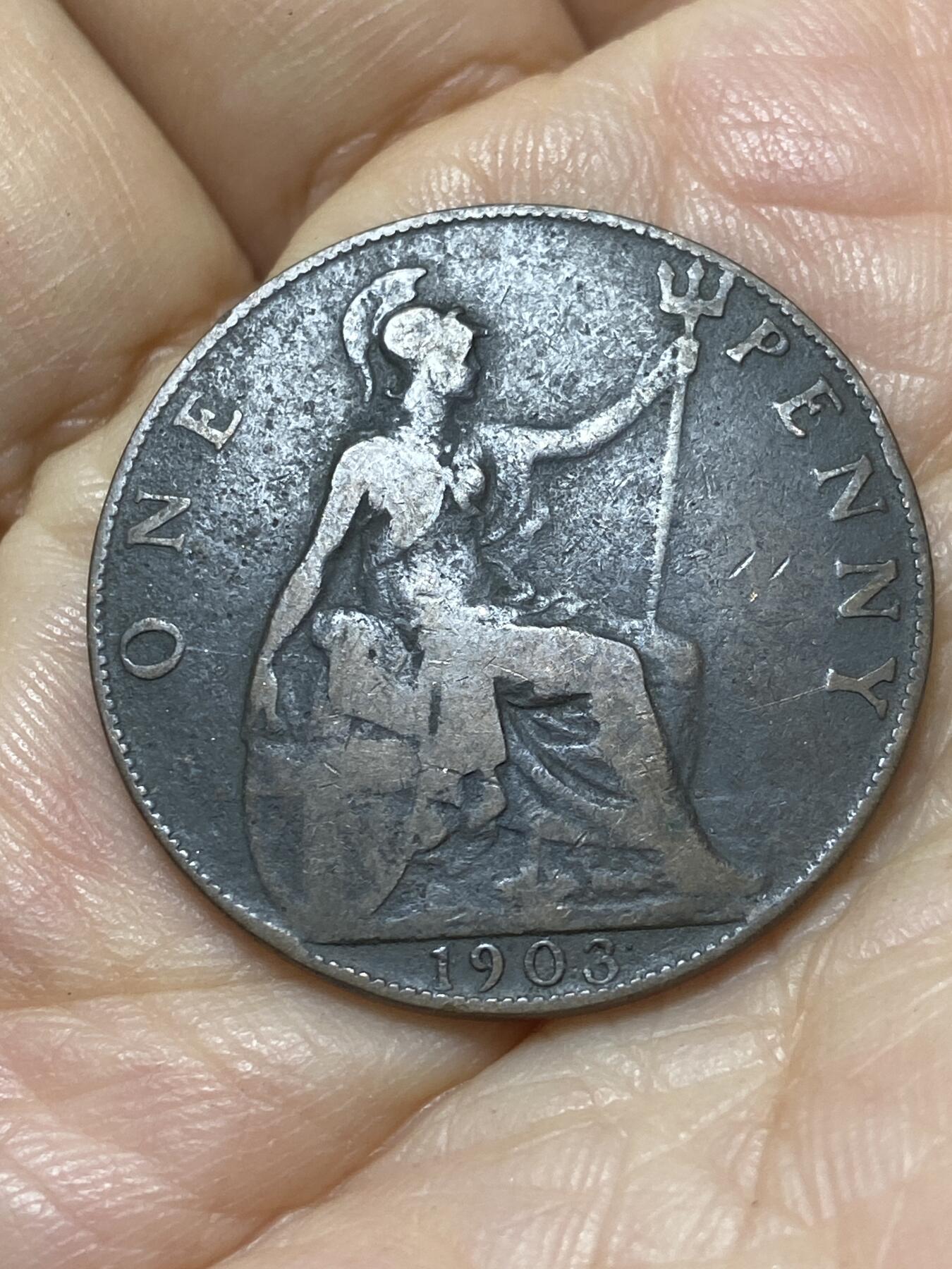 2025年第一百零七场(总第一百三十三场）外国好品散币(免佣金) 英国🇬🇧1903年1便士(爱德华七世时期)