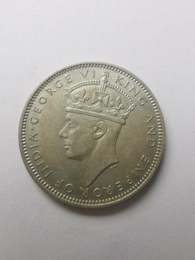 巨藏钱币第四期10月13号20点开拍 英属马来亚1945年20分银币5.4克-乔治六世