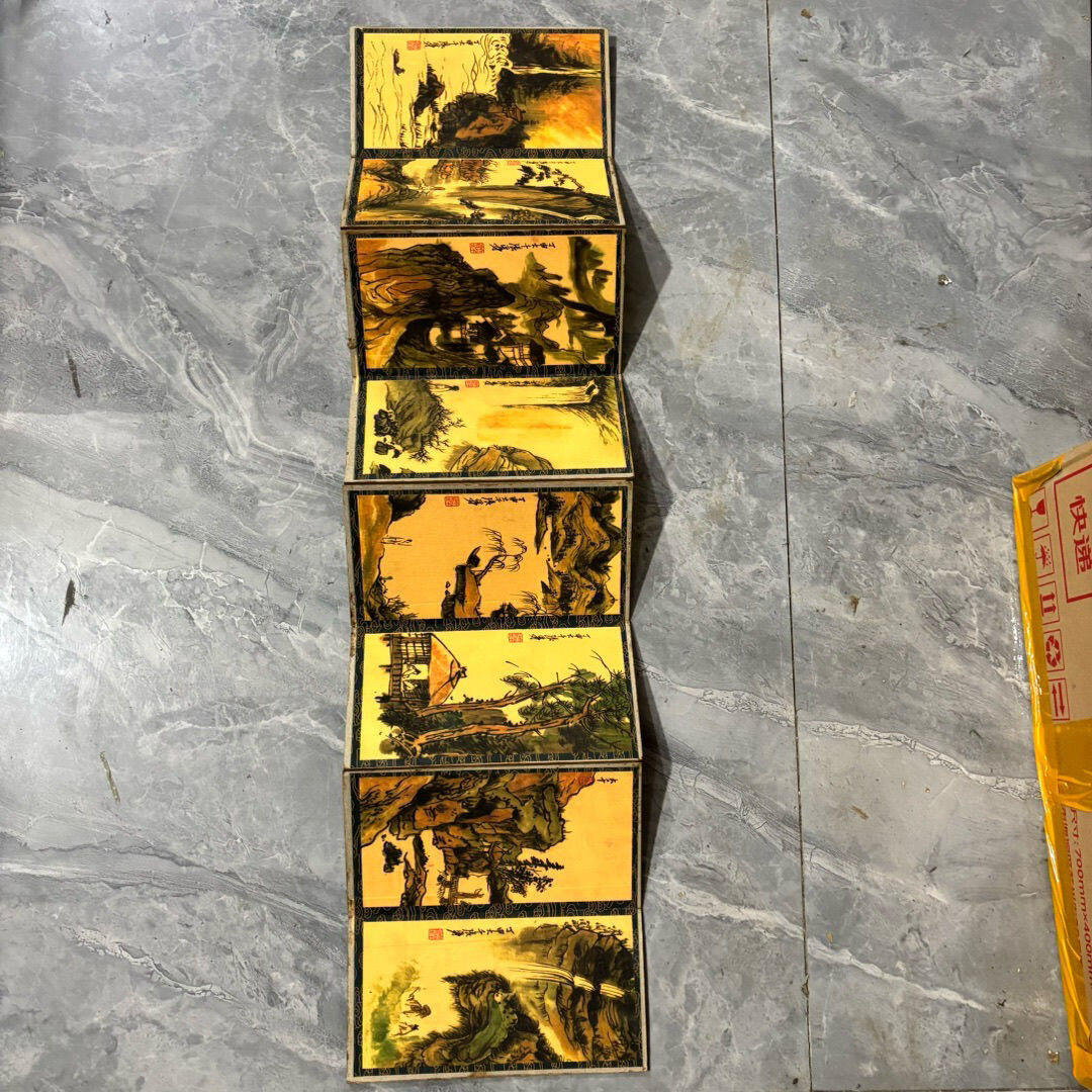 名家画册 仿古册页 张大千山水精品册页 尺寸10*19mm