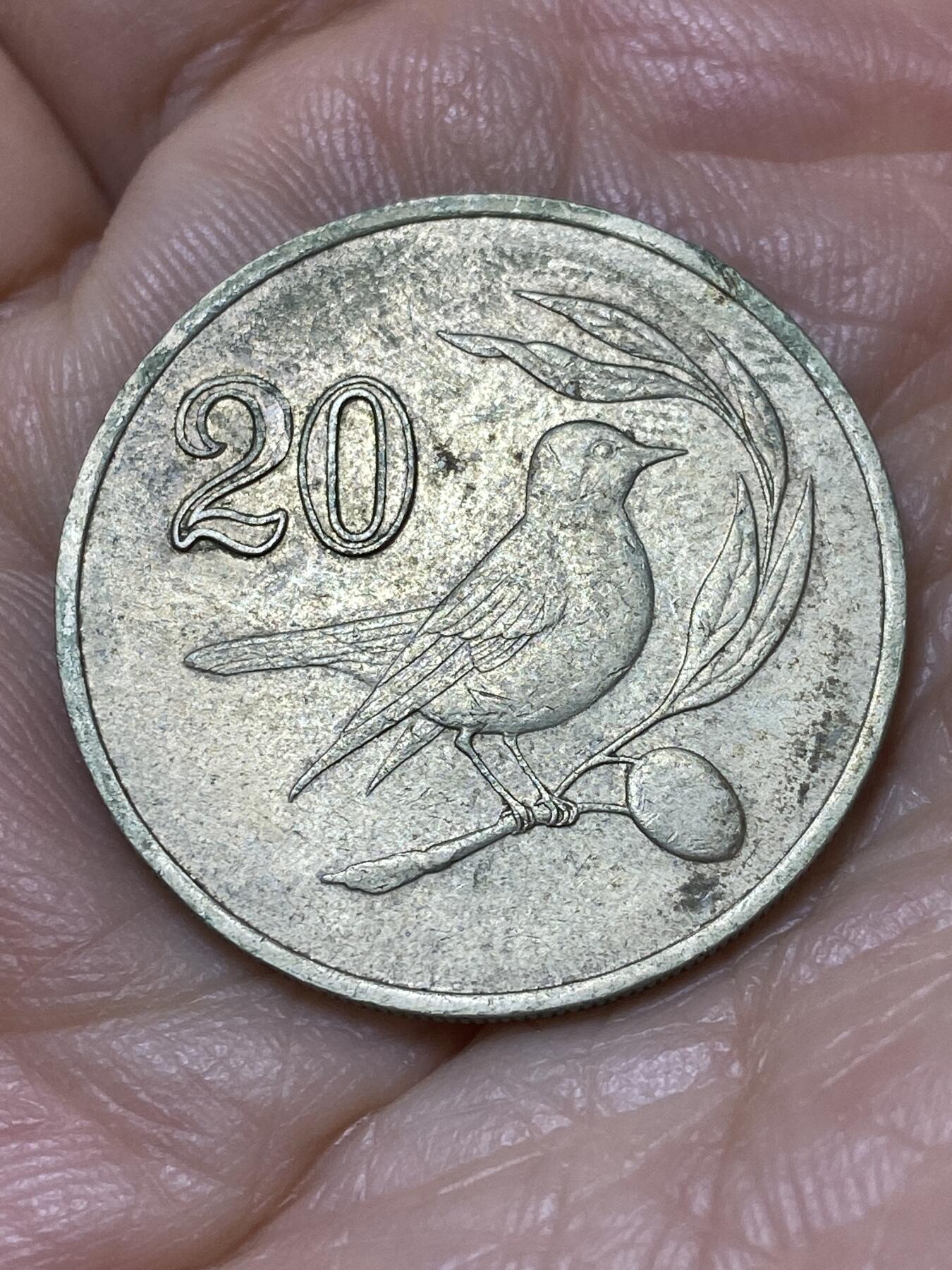 2025年第一百零七场(总第一百三十三场）外国好品散币(免佣金) 少见–塞浦路斯🇨🇾1985年20分(共和国时期第二套第二版，首发年仅发行2年)
