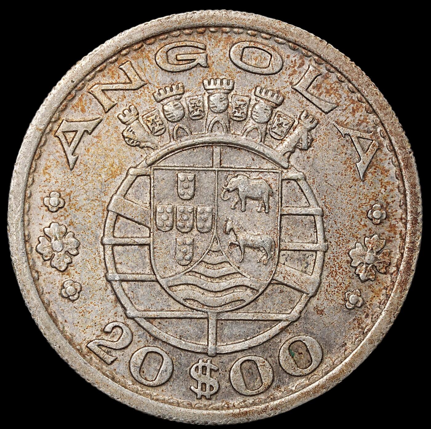 修遠堂世界钱币第八十八期 1955年葡属安哥拉20埃斯库多 10g，72%银