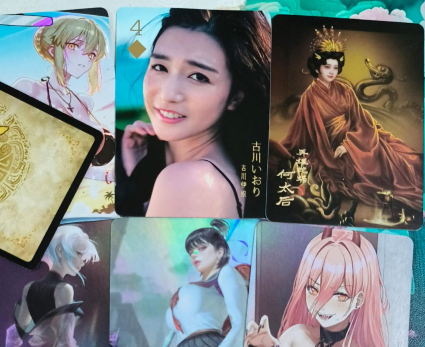 龙虎卡牌第五十八场（无佣金，满120包邮，周六晚上结拍，欢迎送拍） 彩闪6张 女卡