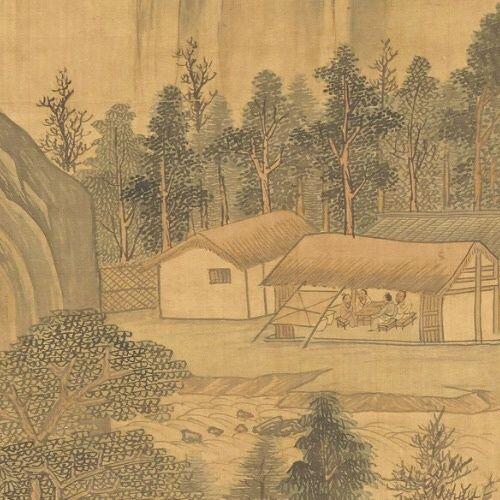 名家名画（装饰画）专场 唐寅春山骑游图 卷轴画
