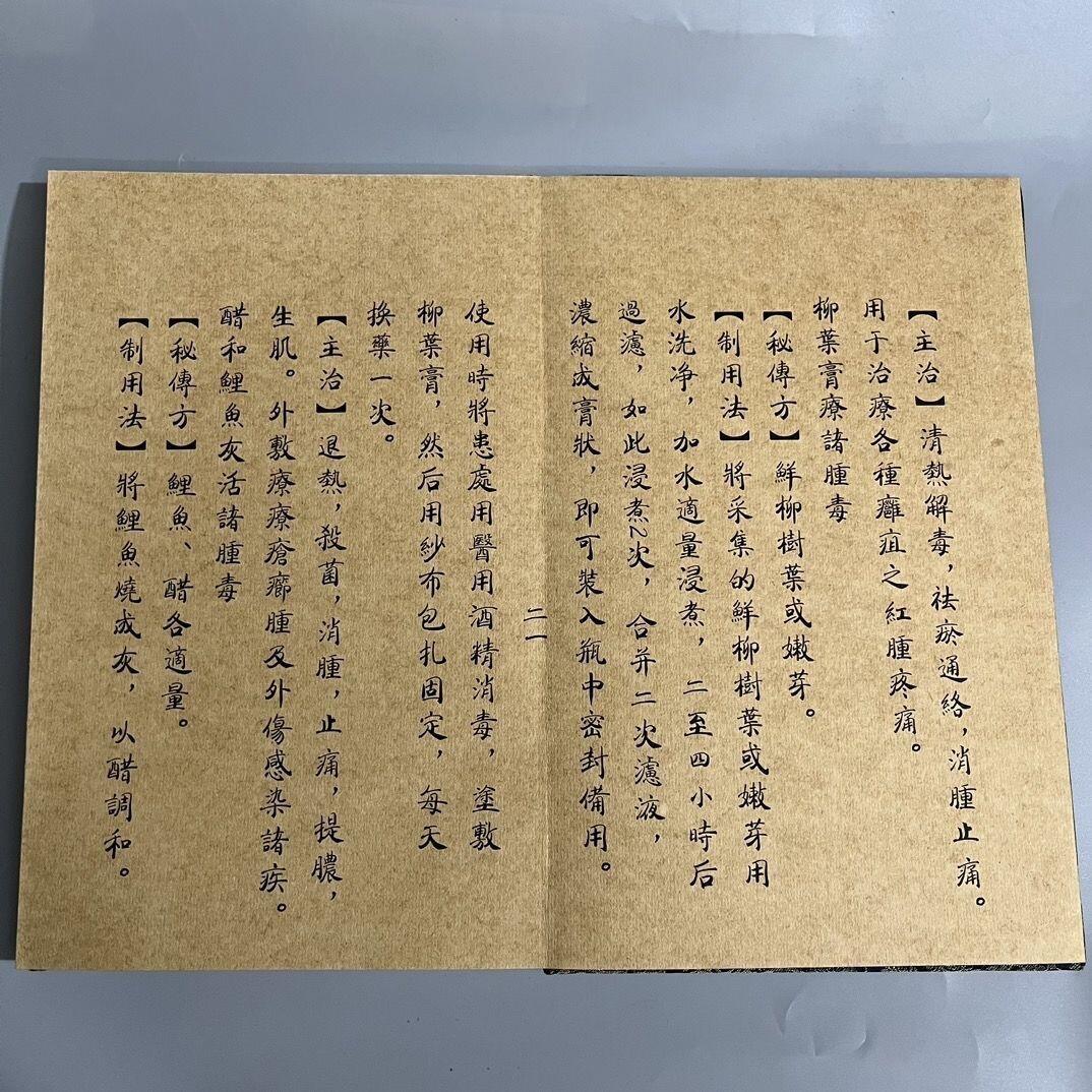 名家画册 一套四本火漆回流书 扁鹊偏方 尺寸:18/28/1.5 cm