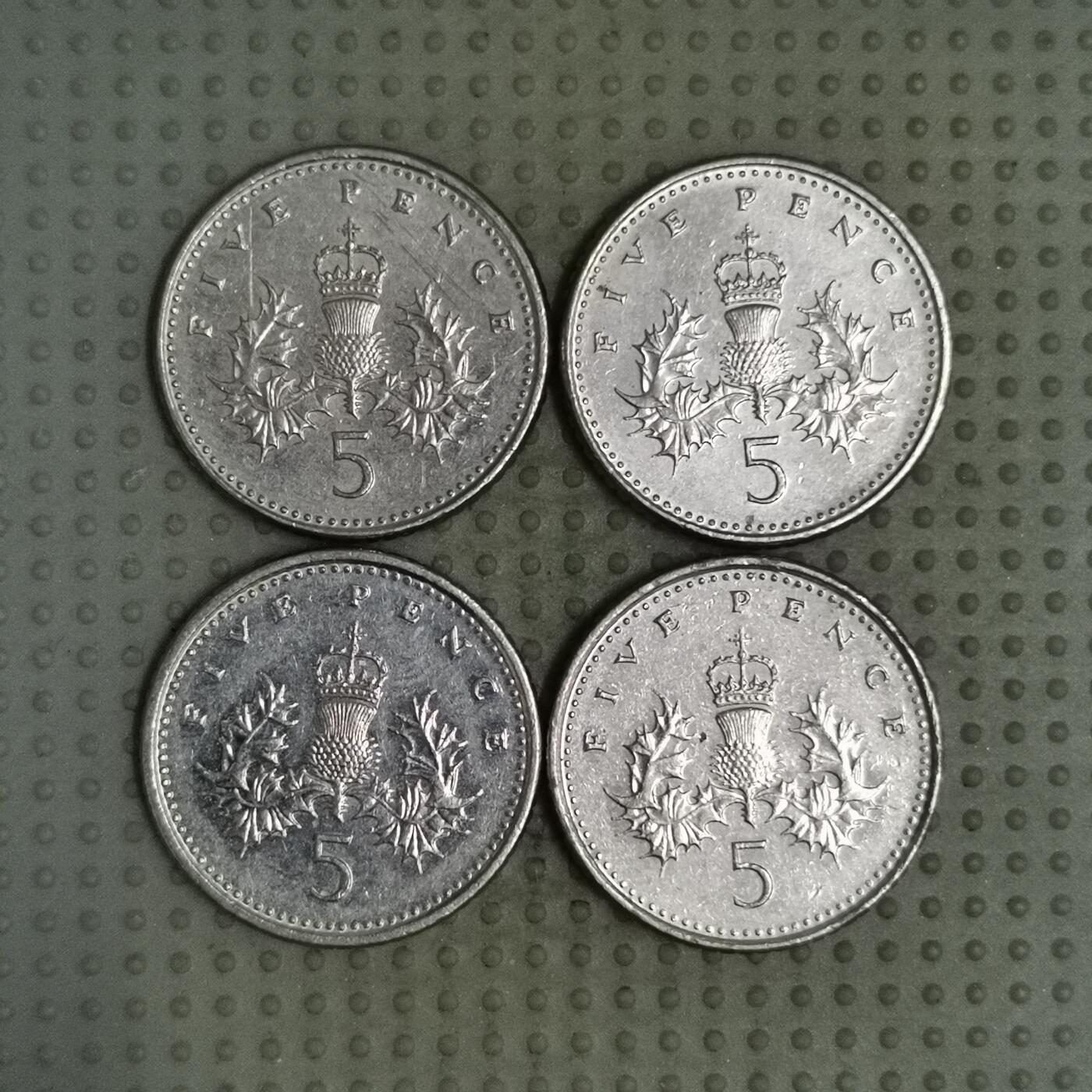 2025年第95场各国散币拍卖（总第95场） 英国5便士4枚