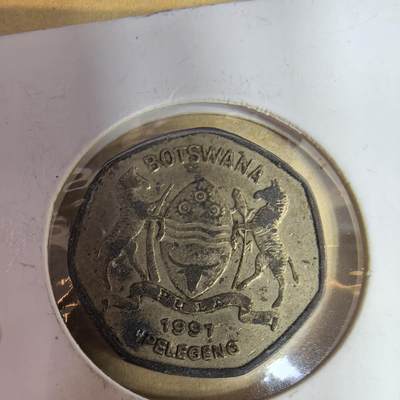 泡泡币外币第五场可代拍15038385335微信 - 波茨瓦纳1元