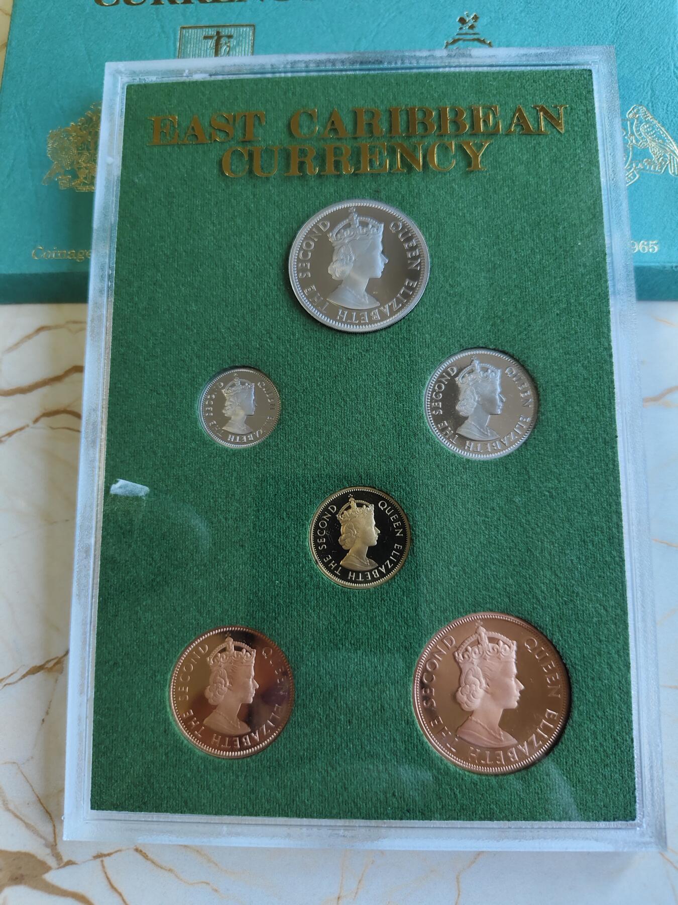 第177期拍卖【长期征集拍品】 东加勒比1965年年度6枚精制纪念币套装